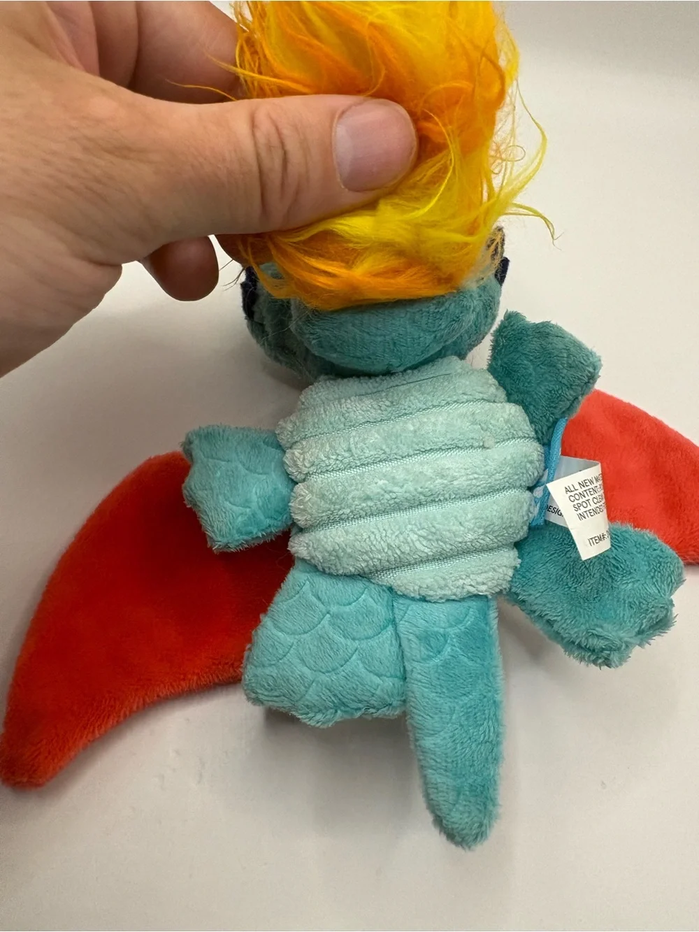 BARK Box Plush Hackleback The Dragon Crinkle Squeak DOG TOY